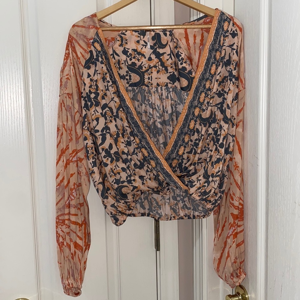 Free People tye dye bohemian blouse